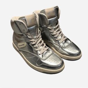 Coach Men’s Silver High Top Sneaker